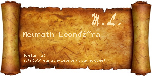 Meurath Leonóra névjegykártya